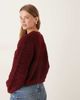 JDY JDY borg cardigan in burgundy-Red - 4