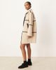 JDY JDY borg contrast piping coat in cream-White - 2