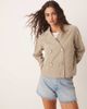 JDY JDY boxy short trench coat in beige-Neutral - 1