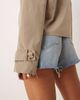 JDY JDY boxy short trench coat in beige-Neutral - 2