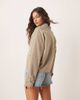 JDY JDY boxy short trench coat in beige-Neutral - 4