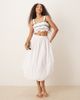 JDY JDY bubble hem midi skirt in white - 1