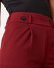 JDY JDY button detail wide leg dad pants in burgundy-Red - 3