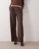 JDY JDY button detail wide leg pants in chocolate brown - 3