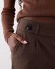 JDY JDY button detail wide leg pants in chocolate brown - 4