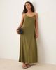 JDY JDY cami maxi dress in khaki-Green - 1