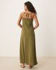 JDY JDY cami maxi dress in khaki-Green - 3
