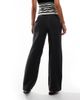 JDY JDY cheesecloth wide leg pants in wash black - 2