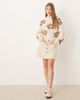 JDY JDY cord button up mini skirt in cream-White - 1