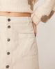 JDY JDY cord button up mini skirt in cream-White - 2