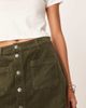 JDY JDY corduroy button up mini skirt in khaki green - 3