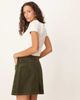 JDY JDY corduroy button up mini skirt in khaki green - 4