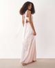 JDY JDY cowl neck satin maxi dress with open back and scarf in light pink - 2