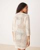 JDY JDY crochet beach cover up in cream-White - 3