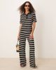 JDY JDY crochet pants in black & white stripes - part of a set - 1