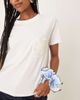 JDY JDY crochet pocket detail T-shirt in white - 3
