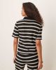 JDY JDY crochet polo in black & white stripes - part of a set - 4