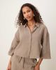 JDY JDY cropped cheesecloth shirt in light brown - part of a set - 1