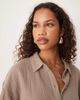 JDY JDY cropped cheesecloth shirt in light brown - part of a set - 3