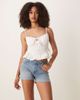 JDY JDY denim shorts with cuffs in mid blue - 1