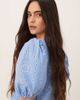 JDY JDY embroidery detail tiered mini dress in blue - 2
