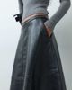 JDY JDY faux leather a-line midi skirt in black - 3