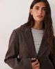 JDY JDY formal longline coat in chocolate brown - 3
