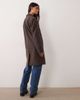 JDY JDY formal longline coat in chocolate brown - 4