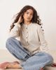 JDY JDY frill details knit cardigan in cream-White - 1