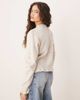 JDY JDY frill details knit cardigan in cream-White - 3