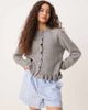 JDY JDY frill details knit cardigan in light gray - 1