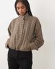 JDY JDY funnel neck bomber jacket in brown gingham - 1