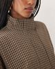 JDY JDY funnel neck bomber jacket in brown gingham - 3