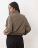 JDY JDY funnel neck bomber jacket in brown gingham - 4