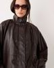 JDY JDY funnel neck faux leather bomber jacket in brown - 3