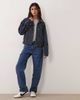 JDY JDY funnel neck light jacket in navy polka dot print-Black - 3