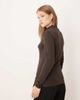 JDY JDY high neck top in dark chocolate brown - 4
