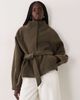 JDY JDY high neck wrap jacket in khaki-Green - 3