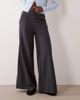 JDY JDY high rise wide leg pants in dark gray - 2