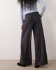JDY JDY high rise wide leg tailored pants in dark gray - 4