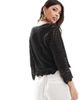 JDY JDY knit 3/4 length sleeve cardigan in black - 3