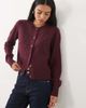 JDY JDY knit cardigan in dark burgundy-Red - 1