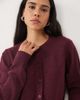 JDY JDY knit cardigan in dark burgundy-Red - 2