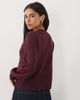 JDY JDY knit cardigan in dark burgundy-Red - 3