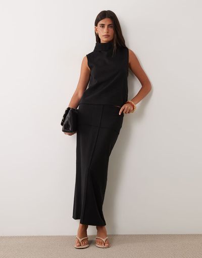 JDY JDY knit pencil maxi skirt in black - part of a set