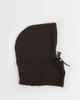 JDY JDY knitted hooded bonnet in dark brown - 1