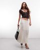 JDY JDY lace maxi skirt in cream-White - 1