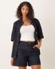 JDY JDY lightweight loose fit shorts in dark blue denim - part of a set - 2