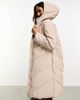 JDY JDY longline padded chevron coat in stone-Neutral - 2