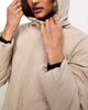 JDY JDY longline padded chevron coat in stone-Neutral - 3